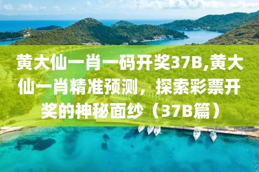 黄大仙一肖一码开奖37B,黄大仙一肖精准预测，探索彩票开奖的神秘面纱（37B篇）