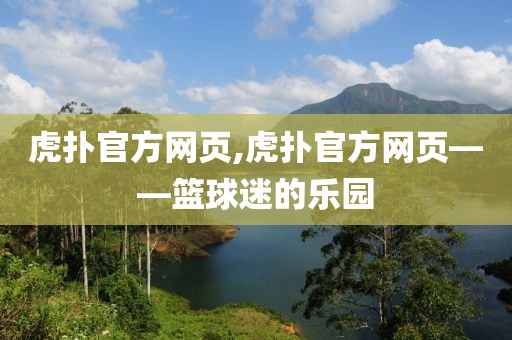 虎扑官方网页,虎扑官方网页——篮球迷的乐园